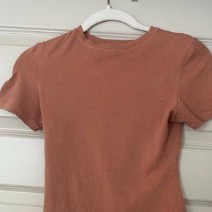 Skims Cotton Jersey T-Shirt in Orange